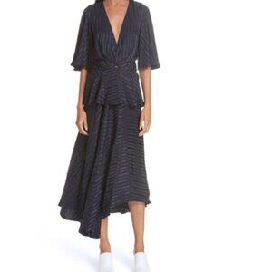 NWT A.L.C. Navy Avi Silk Shadow Dress 6